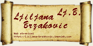 Ljiljana Brzaković vizit kartica